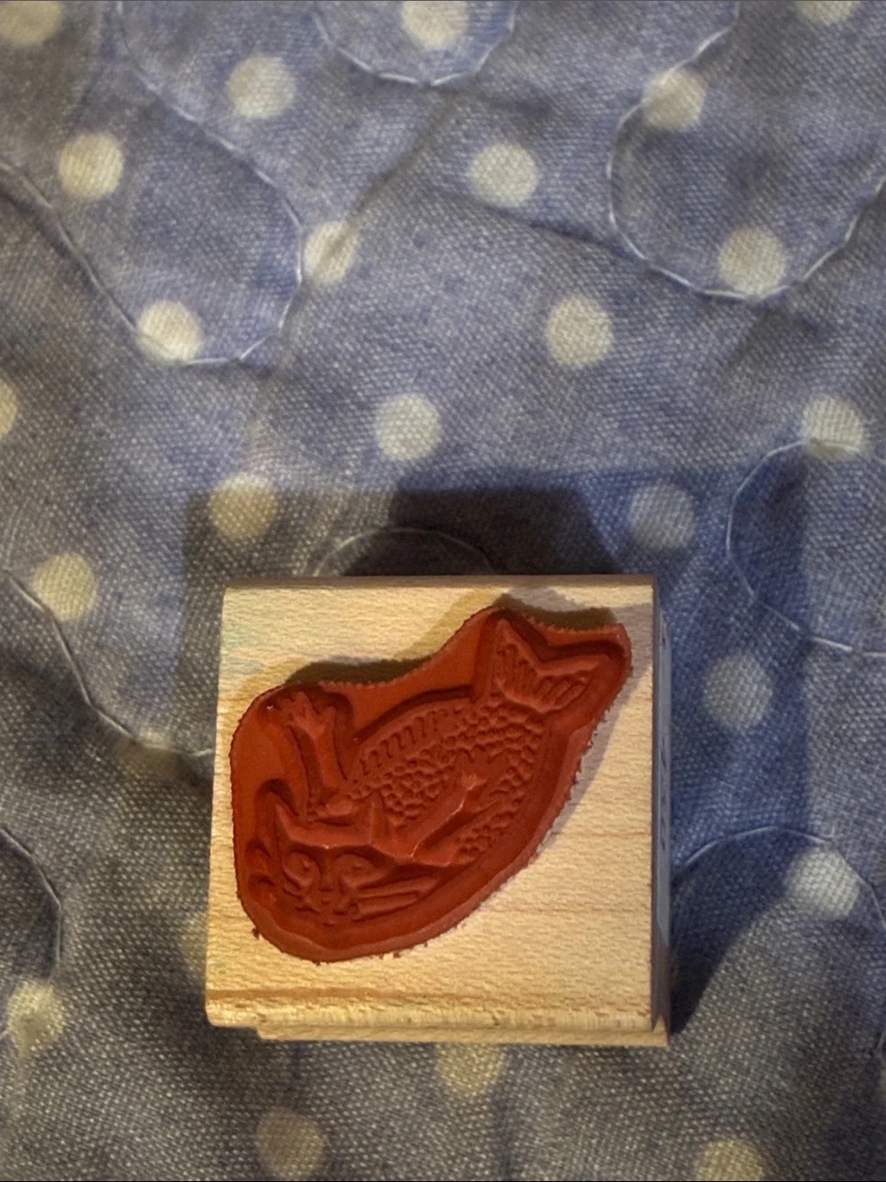 Wood Block Cat Stamps set of 4 - Claudia Rose, Stamp Happy, Fruit Basket Upset
